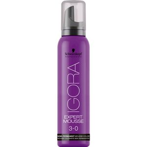 Schwarzkopf Professional Igora Expert Mousse koloryzująca pianka do włosów 3-0 Ciemny Brąz, 100ml