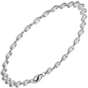 JOBO Armband 585 Gold Weißgold 27 Diamanten Brillanten 0,85ct. 18 cm Tennisarmband