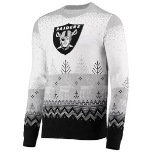 NFL Ugly Sweater XMAS Strick Pullover Las Vegas Raiders - L