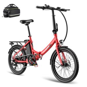 F20 Light 20 palcový E-bike 250W Citybike 36V/14.5Ah LCD Skládací a kompaktní elektrokolo-červený