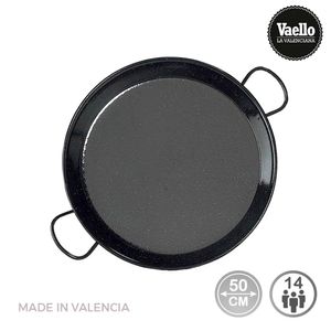 Traditionelle Paella-Pfanne aus emailliertem Stahl ø50cm (14 Personen). vaello