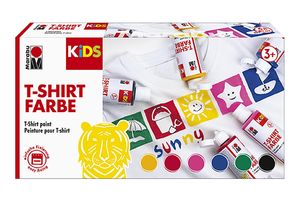 Marabu KiDS Textilfarbe "T-Shirt Farbe" 6er-Set 6 x 80 ml auf Wasserbasis