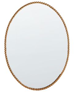 BELIANI Wandspiegel Gold Oval 83 x 57 cm Rahmen: MDF und Harz Minimalismus