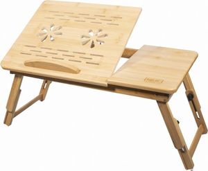 Praktischer Klapp-Schreibtisch für Laptop - Bambus - Verstellbar, 60 x 30 x 37 cm