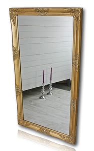 Spiegel gold antik 132x72 Antik Holz Wandspiegel barock Badspiegel Standspiegel