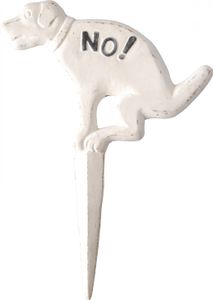 Esschert Design Hundeschild Hundeklo "No!" weiß; HB14