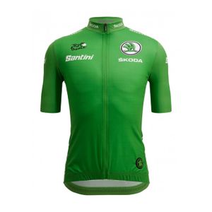 Cyklistický dres SANTINI s krátkym rukávom - TOUR DE FRANCE 2022 - zelený M