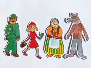 Červená Čiapočka - bábky 4 ks