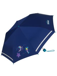 Scout Girls Kinder Regenschirm Taschenschirm mit Reflektionsstreifen Blue Star