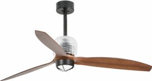 Ventilátor DECO FAN M LED čierny/drevo DC
