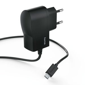 Hama Ladegerät, Ladekabel Micro-USB, 1 A, Schwarz