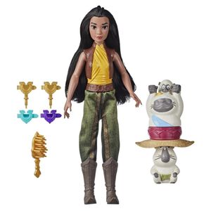 Disney Muñeca con set Fortaleza y estilo de Raya y el último dragón, rizador, juguete para niños de 5 años  HASBRO Rango Edades: +5 Años