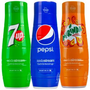 Sada 3 sirupů Sodastream, Pepsi, Mirinda, 7up 440ml