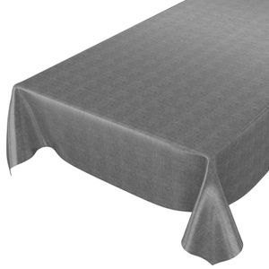 Tischdecke Wachstuch Einfarbig Grau Robust Wasserabweisend Breite 140 cm Länge 100 cm