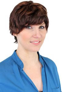 WIG ME UP Echthaarperücke Wellig Kurz Kastanie T8301HH-2T33