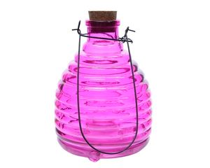 Wespenfalle Insektenfalle Glas umweltfreundlich nachhaltig Ø 13 cm H 17 cm pink Stückpreis