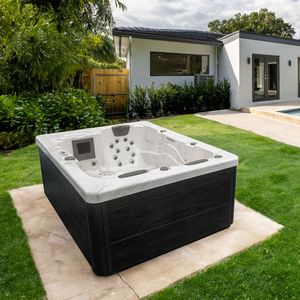 HOME DELUXE - Outdoor Whirlpool White MARBLE Außenpool Spa