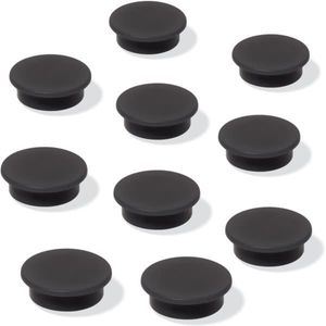 SIGEL MU196 Magnete für Whiteboard, Magnettafel, Kühlschrankmagnet, gute Haftkraft, schwarz, Ø 25 mm, 10 Stück