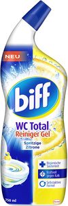 Biff WC Total Reiniger Gel Spritzige Zitrone 750 ml Reinigungsmittel Badreiniger