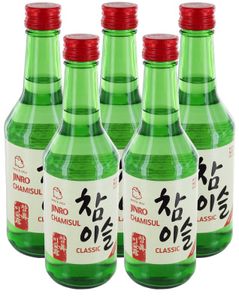 [ 5x 350ml ] HITEJINRO Soju Jinro Chamisul Classic / Spirituose Alc. 20,1% vol.