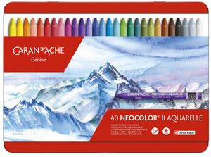 CARAN D'ACHE Aquarell-Wachsmalstift NEOCOLOR II 40er Etui