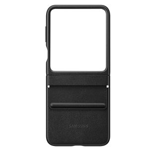 Samsung Klapp hülle Handyhülle für Samsung Galaxy Z Flip5 , Passt perfekt zum Design des Geräts , Hergestellt aus hochwertigem Leder, Schwarz