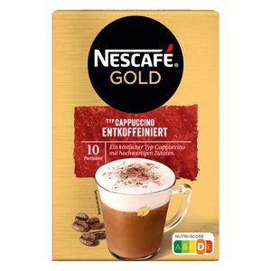 Nescafe Cappuccino Entkoffeiniert Löslicher Kaffee 10 x 12.5 g