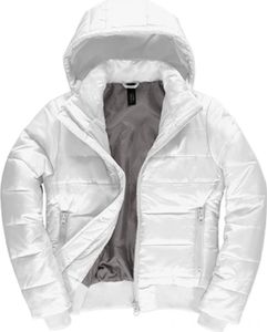 B&C JW941 | Damen Jacket Superhood / - Farbe: White/Warm Grey - Größe: XS