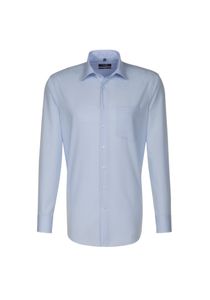 Größe 46 Seidensticker Schwarze Rose Hemd Modern Fit Hellblau Langarm Popeline leicht tailliert geschnitten Kent 100% Baumwolle Bügelfrei