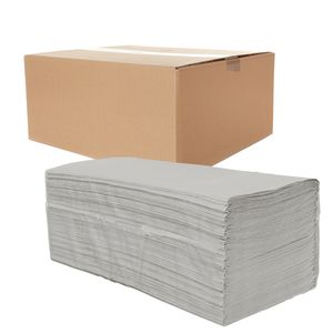 5000 Papierhandtücher, Falthandtücher V-Falz, 1-lagige Handtücher Papier, 25x23cm Papiertücher Natur, Papierhandtücher für Spender - Inhalt: 5000 Stk.