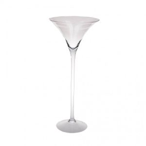 XL Martiniglas, Cocktailglas auf Fuß H. 60cm D. 25cm Glas klar Hendriks Deco