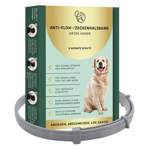 3 Stück Flohband Großer Hund Zeckenband - 100% Natürlich Sicher und Wasserbeständig