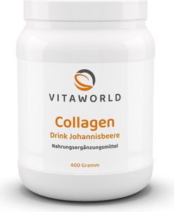 Vita World Kolagenový nápoj rybíz | 400g | s L-karnosinem, extraktem z goji a vitaminem C | bez lepku a laktózy