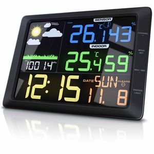 Bearware Wetterstation mit Außensensor, LCD Farbdisplay, Wettervorhersage, Luftdruck, Temperatur uvm.