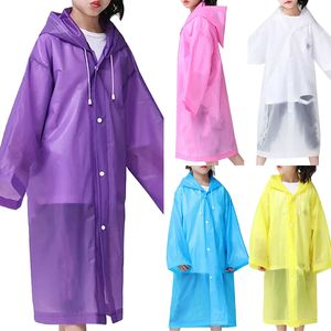 Kinder Mädchen Jungen Regenmantel Wasserdichte Regenjacke Regenponcho Raincoat Farbe ： weiß