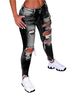 Jeans Damen Legging Jeanshose Skinny Slim Fit Denim Stretch Hosen Lässige Jeggings Schwarz,Größe 5XL