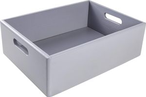 Creative Deco Sivá drevená debna košík na ovocie | 40x30x13cm (+/-1cm) | s držadlami | bez veka | drevená debna drevená debna drevená debna | na dokumenty cennosti