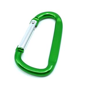 Aluminiumkarabiner Typ D 6 x 60mm, grün - grün - Packung mit 1 Stück