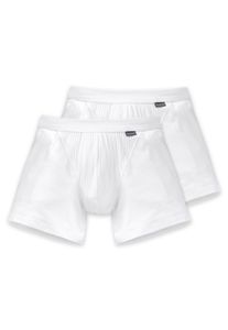 Schiesser Essentials Authentic Shorts Doppelpack Uni Weiß 103399/100, Größe: Xxl