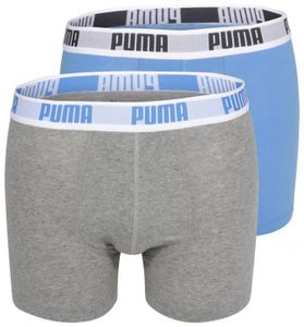 Boxerky PUMA Boxer 2-pack Grey/Blue  Vícebarevné M