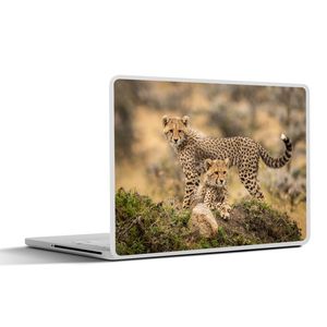 MuchoWow® Laptop Aufkleber Sticker Cover Leopard - Jungtier - Natur 36.5x27.5 cm - Laptop-Sticker