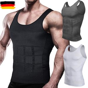 2 STK Pánské břicho Control Shirt Shapewear Underhirt Kompresní tílko Girdle Vest Slim Shapewear Bílá+Šedá XXL Tílka