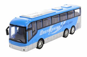 REISEBUS mit Friktionsantrieb 32cm Blau Linienbus Omnibus Bus Spielzeugbus Modell Kinder Spielzeug Geschenk 72