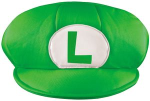 Luigi Mütze Mario Bros. Kappe für Erwachsene grün-weiss