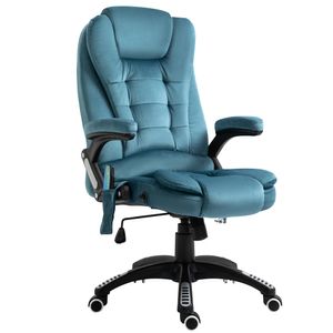 Vinsetto masážne kreslo manažérske kreslo s masážnou funkciou výškovo nastaviteľné otočné kreslo ergonomické herné kreslo kancelárske kreslo masážne modré 68 x 72 x 110-120 cm