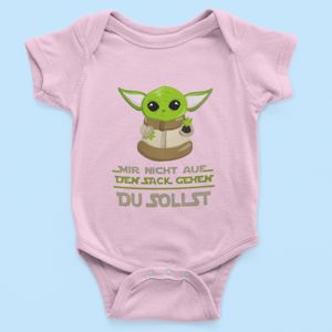 Funny Bio Baumwolle Babystrampler für Star Wars Baby Yoda Jedi Mir nicht auf den Sack gehen Größe 3-6 Monate