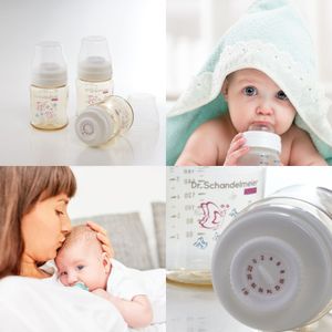Dr. Schandelmeier Baby Muttermilchbehälter mit Datumsanzeige Set 3 x 180 ml Behälter Muttermilch