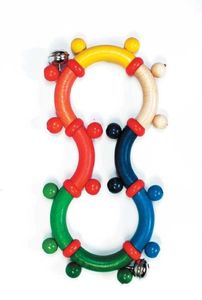 Hess Motorikrassel "8" mit 2 Glöckchen Holz ErzgebirgeHess