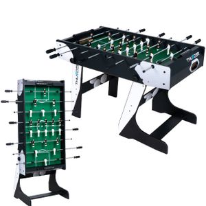 THUNDER® Kickertisch | HEXAGON | Faltbar | Profi-Fussballtisch | Fußballtisch inkl. 2 Bälle & Punktezähler | Indoor Tischfußball | Gewicht 20 KG