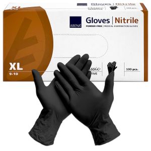 Nitril Vinyl handschuhe S-XXL Einweghandschuhe Werkstatt Handschuhe 100 Nitrile Schwarz XL